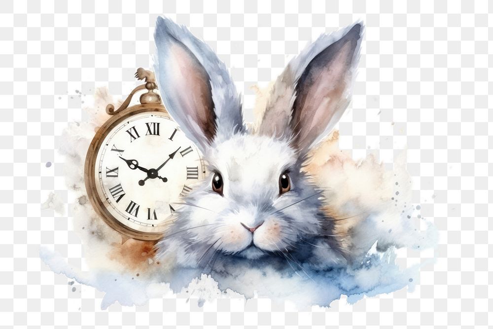 PNG Animal mammal rodent clock. AI generated Image by rawpixel.