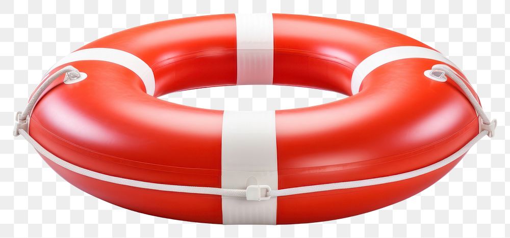 PNG Lifeguard lifebuoy white background inflatable. AI generated Image by rawpixel.