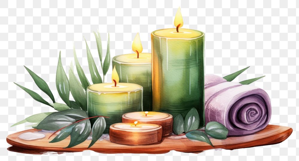 PNG Candle plant spa spirituality. AI generated Image by rawpixel.