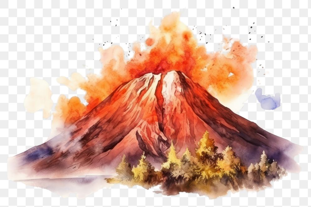 PNG Mountain outdoors volcano nature. AI generated Image by rawpixel.