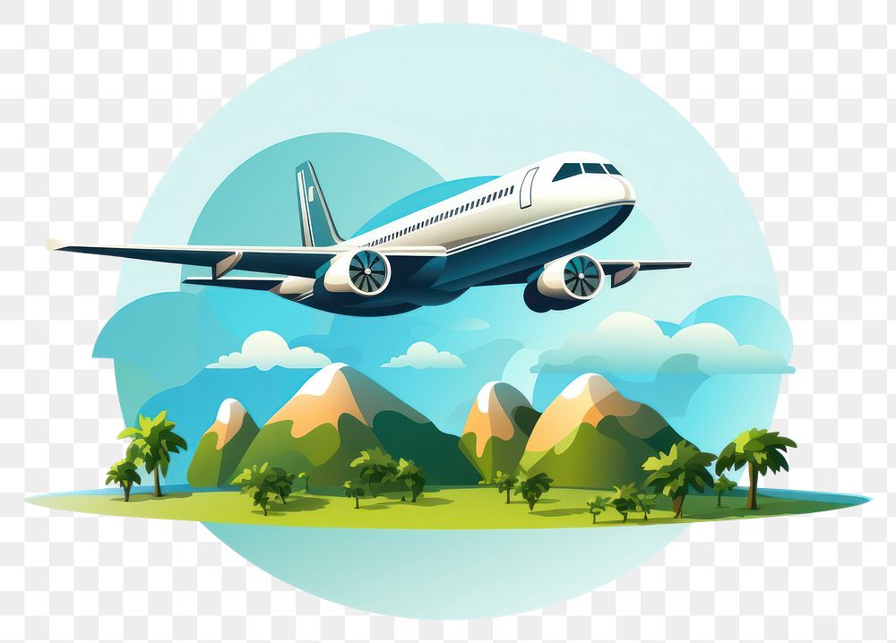 PNG Airplane aircraft airliner outdoors. AI generated Image by rawpixel.