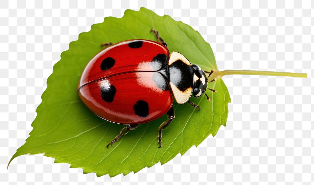 PNG Leaf ladybug animal insect. AI generated Image by rawpixel.