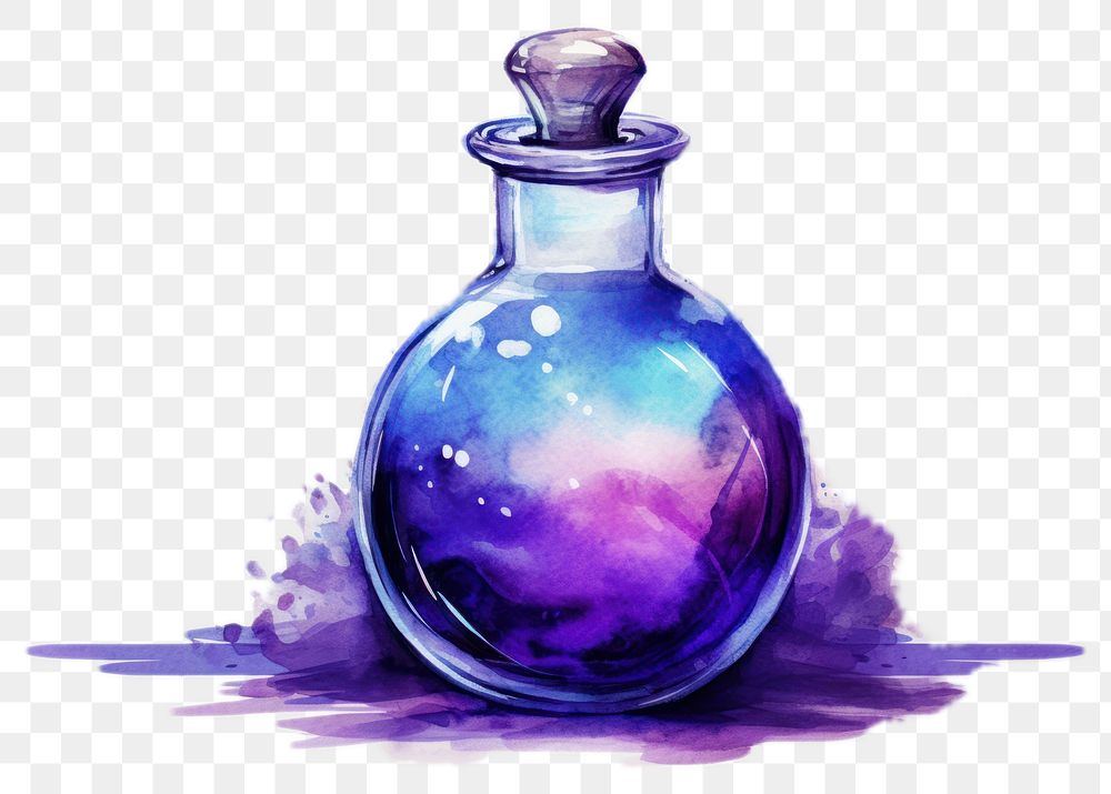 PNG Perfume bottle purple container. AI generated Image by rawpixel.