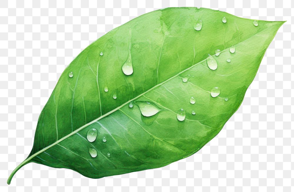 PNG Leaf plant drop rain. 