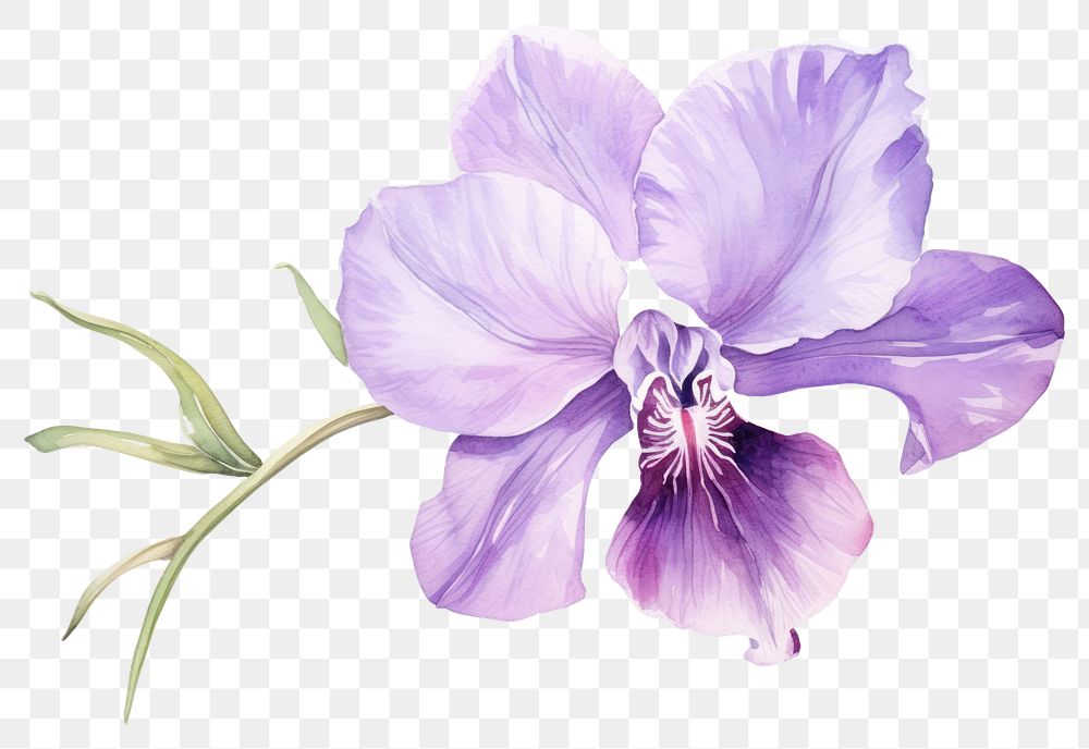 PNG Blossom flower orchid petal. AI generated Image by rawpixel.