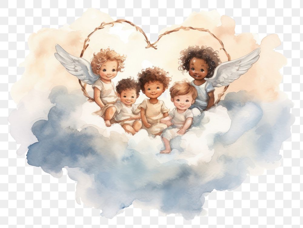 PNG Angel cloud cupid love. AI generated Image by rawpixel.