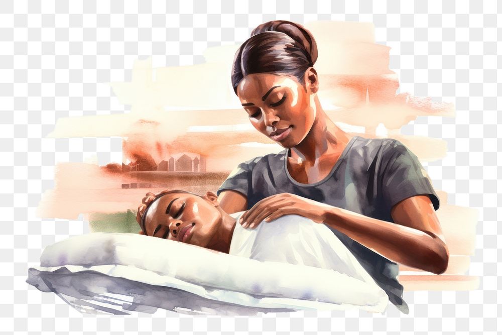 PNG Patient adult togetherness relaxation. AI generated Image by rawpixel.