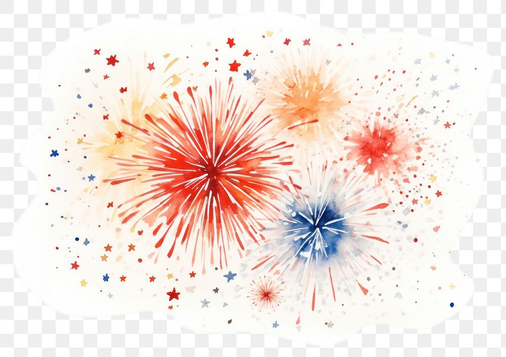 PNG Fireworks backgrounds celebration splattered. AI generated Image by rawpixel.