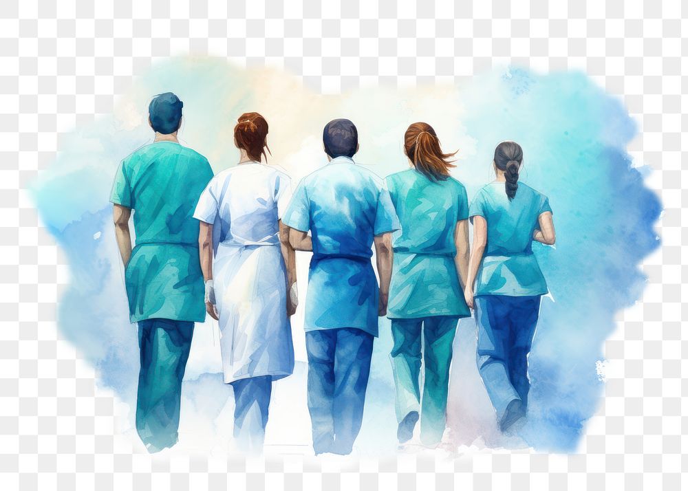 PNG Hospital doctor adult togetherness. AI generated Image by rawpixel.