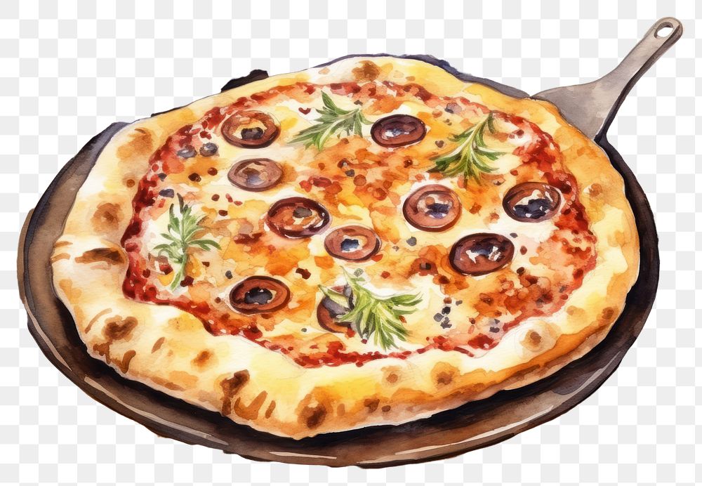 PNG Pizza food vegetable pepperoni. AI generated Image by rawpixel.
