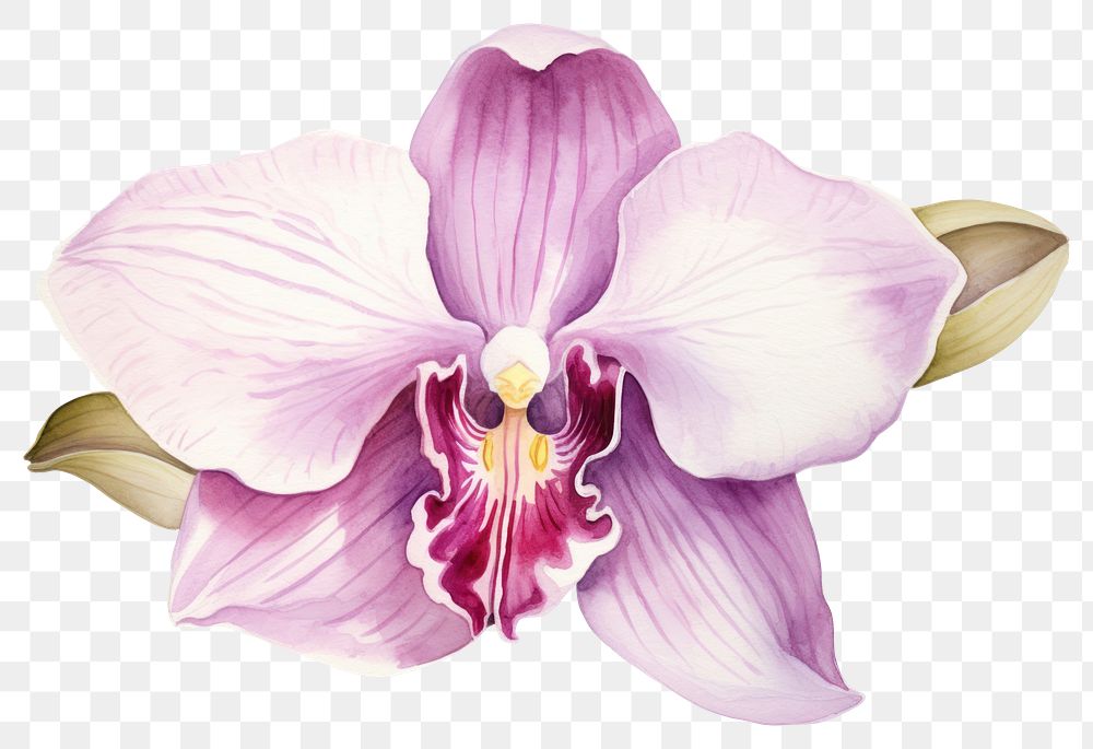PNG Flower orchid petal plant. AI generated Image by rawpixel.