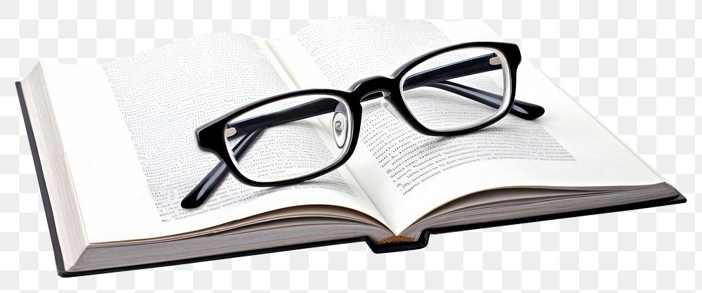 PNG Publication glasses reading book. AI generated Image by rawpixel.