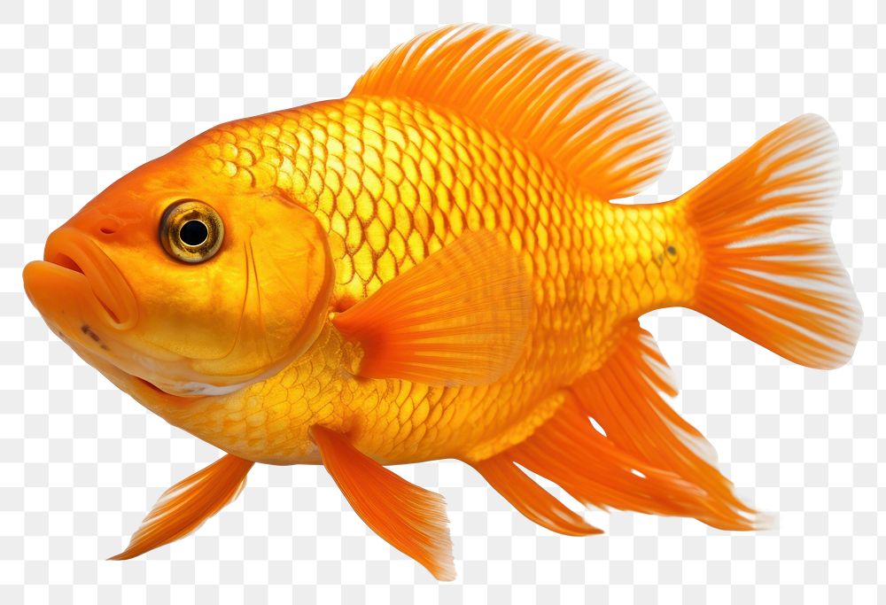 PNG Goldfish animal pomacanthidae pomacentridae. AI generated Image by rawpixel.