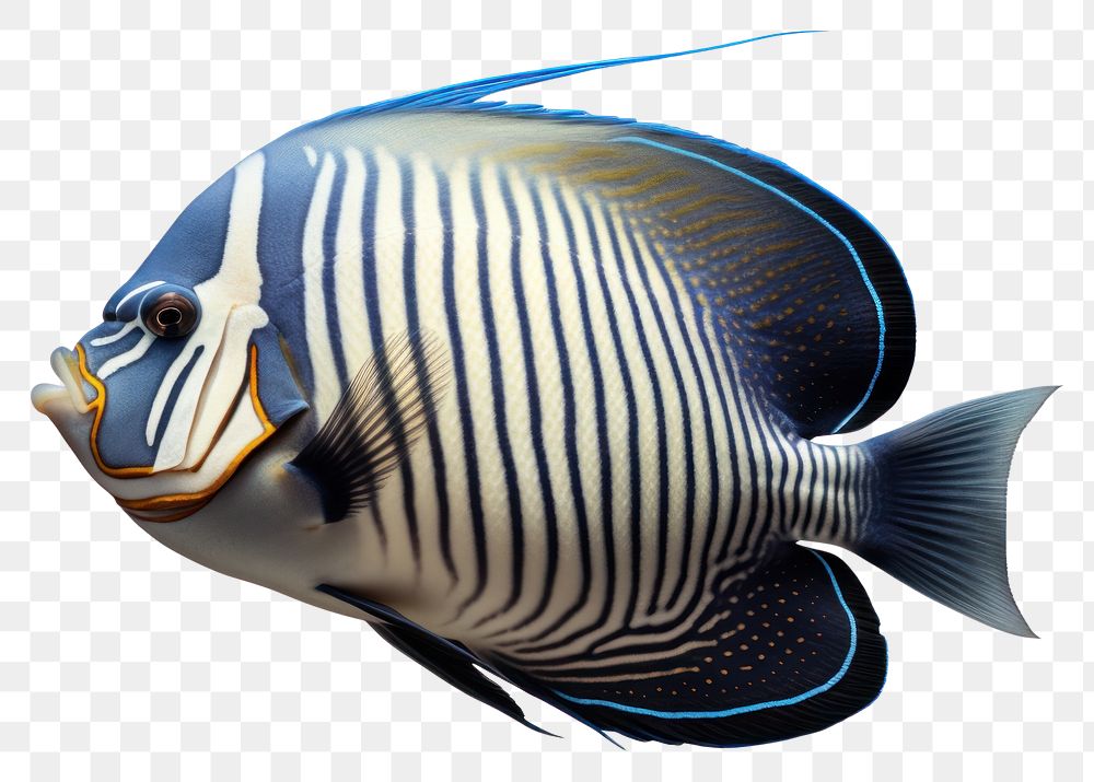 PNG Fish angelfish animal white background. AI generated Image by rawpixel.