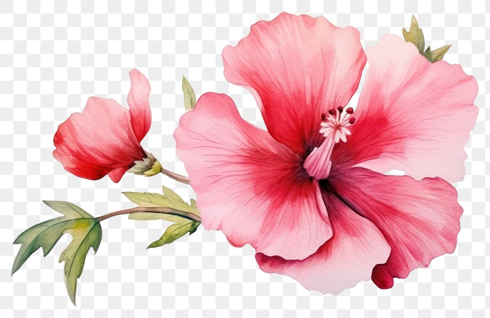 PNG Hibiscus blossom flower petal. AI generated Image by rawpixel.