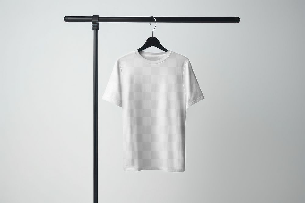 Hanged t-shirt png, transparent mockup