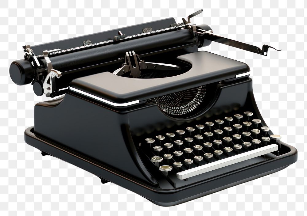 PNG Typewriter black correspondence transparent background