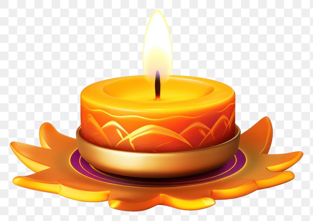 PNG Candle diwali fire illuminated transparent background