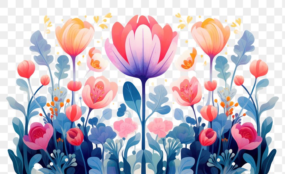 PNG Flower pattern blossom nature transparent background