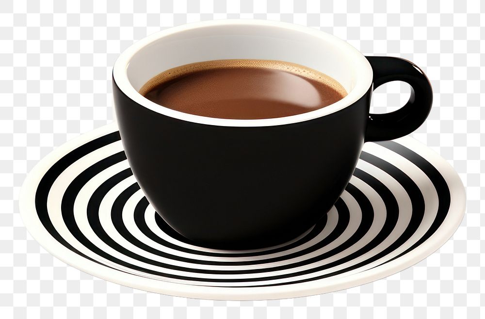 PNG Coffee cup pattern saucer. 