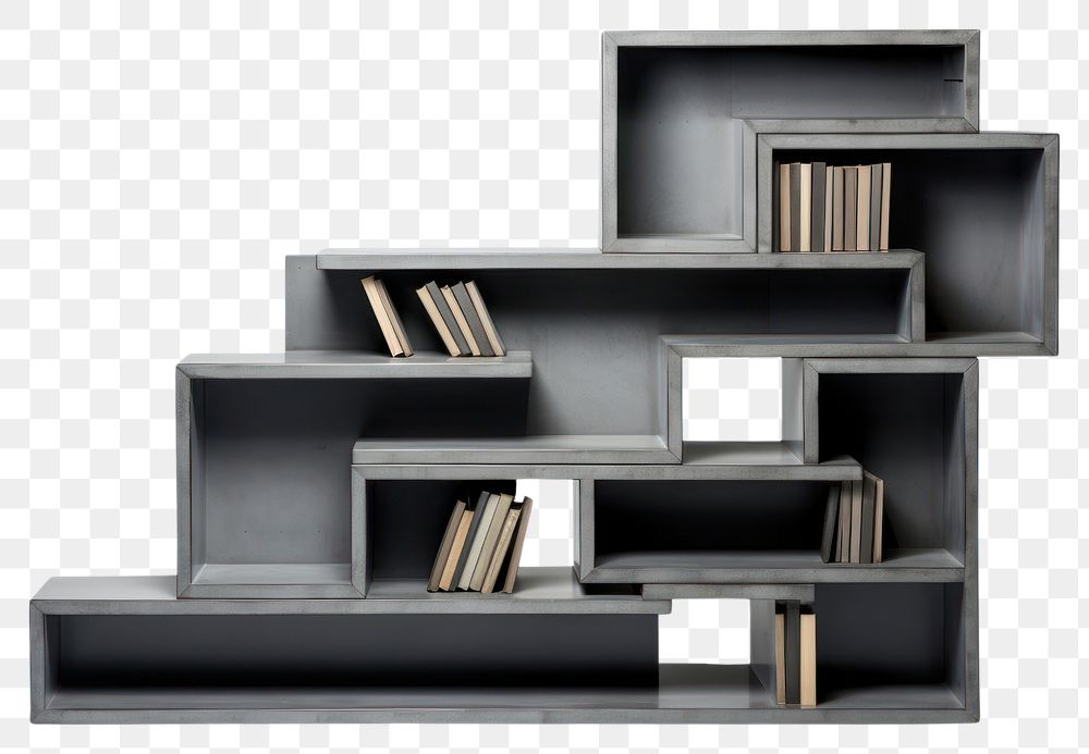 PNG Shelf furniture bookshelf bookcase. AI generated Image by rawpixel.
