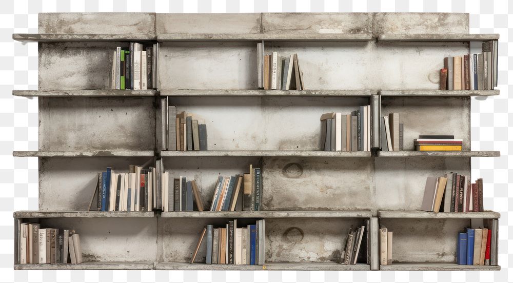 PNG Bookshelf furniture bookcase organization. AI generated Image by rawpixel.