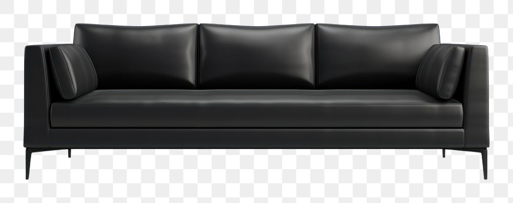 PNG Furniture black sofa comfortable. AI generated Image by rawpixel.