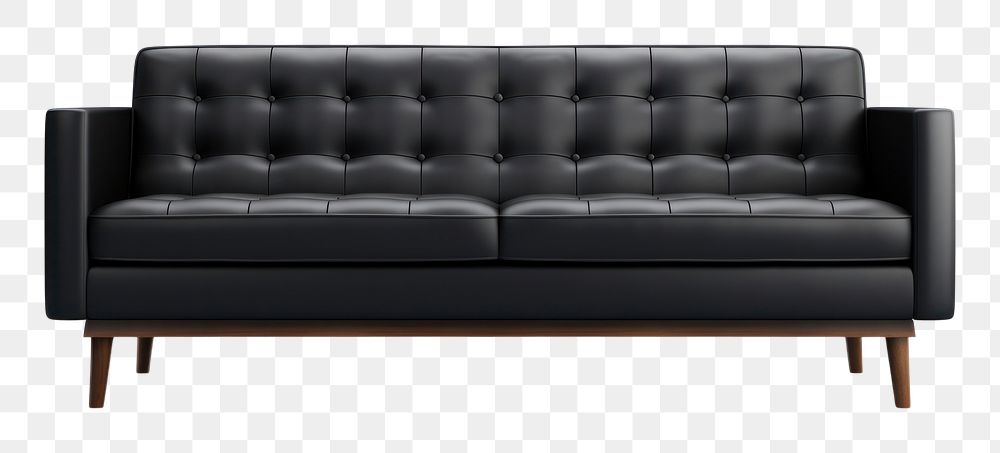PNG Furniture chair black sofa. AI generated Image by rawpixel.