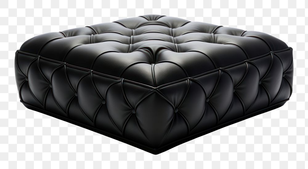 PNG Furniture ottoman simplicity relaxation. AI generated Image by rawpixel.