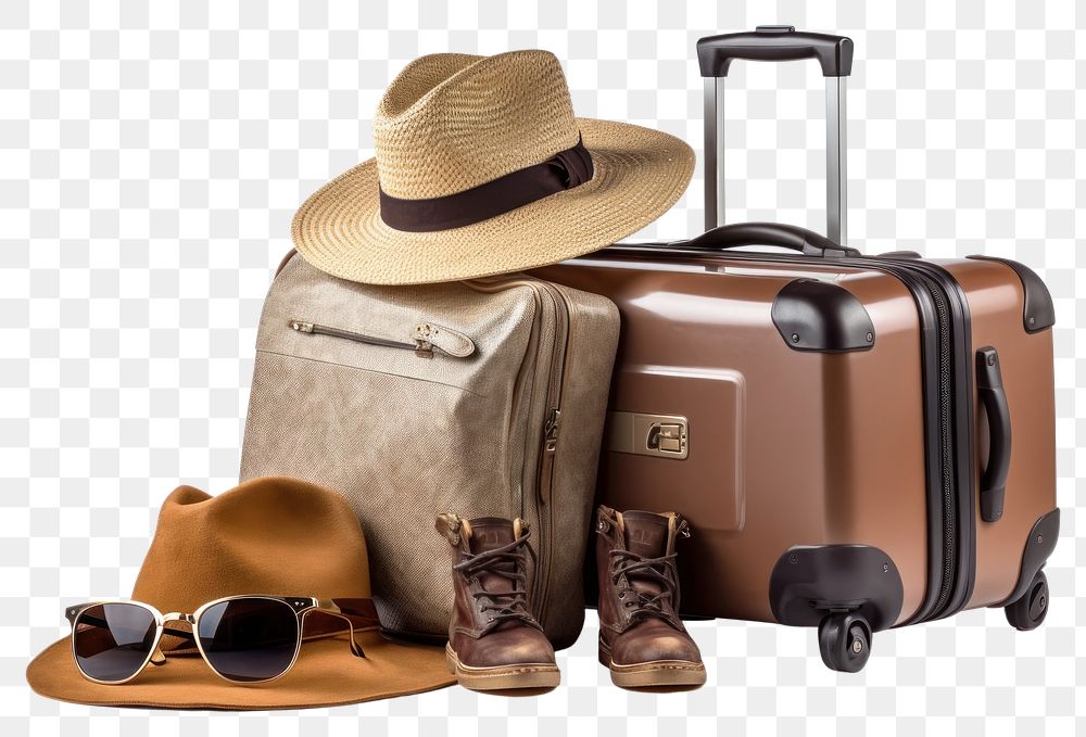 PNG Luggage sunglasses suitcase travel. AI generated Image by rawpixel.