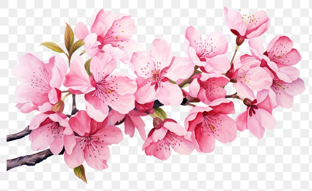 PNG Blossom flower cherry plant. AI generated Image by rawpixel.