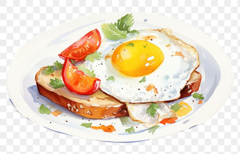 PNG Breakfast plate food egg. AI generated Image by rawpixel.