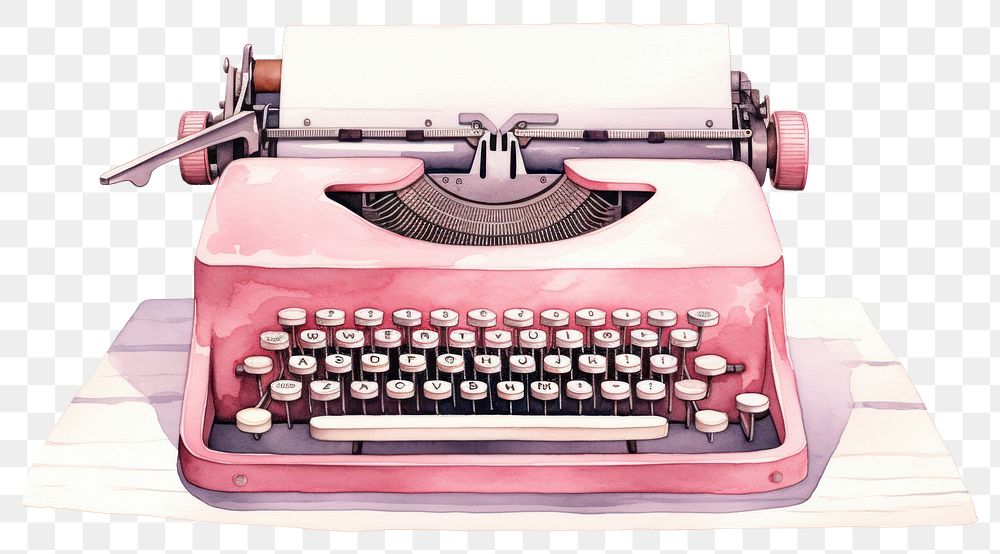 PNG Typewriter paper text pink. AI generated Image by rawpixel.