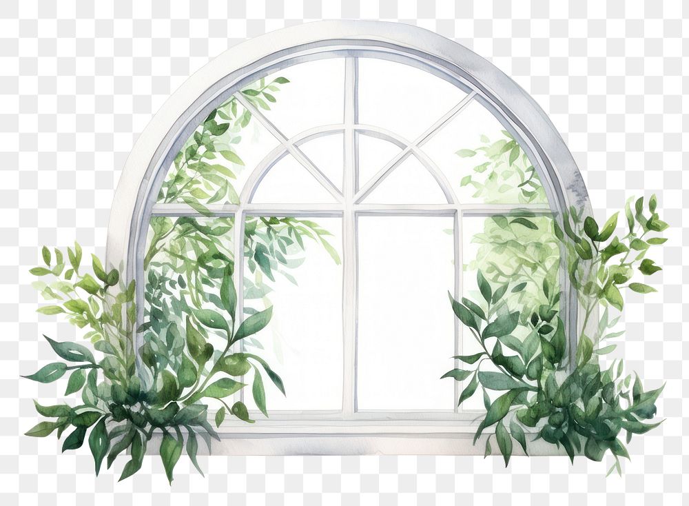 PNG Transparent window plant leaf. 