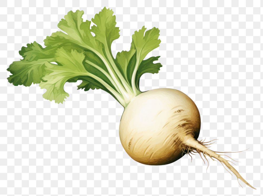 PNG Vegetable turnip plant food, digital paint illustration. AI generated image