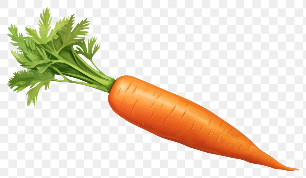 PNG Carrot vegetable plant food, digital paint illustration.