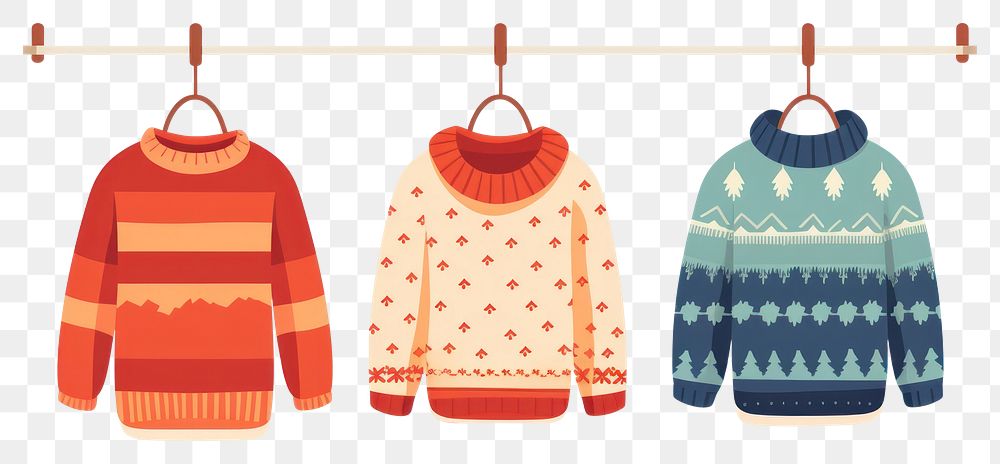 PNG Sweater hanging white background clothesline. AI generated Image by rawpixel.