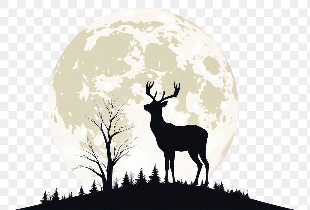 PNG Moon silhouette outdoors nature. AI generated Image by rawpixel.
