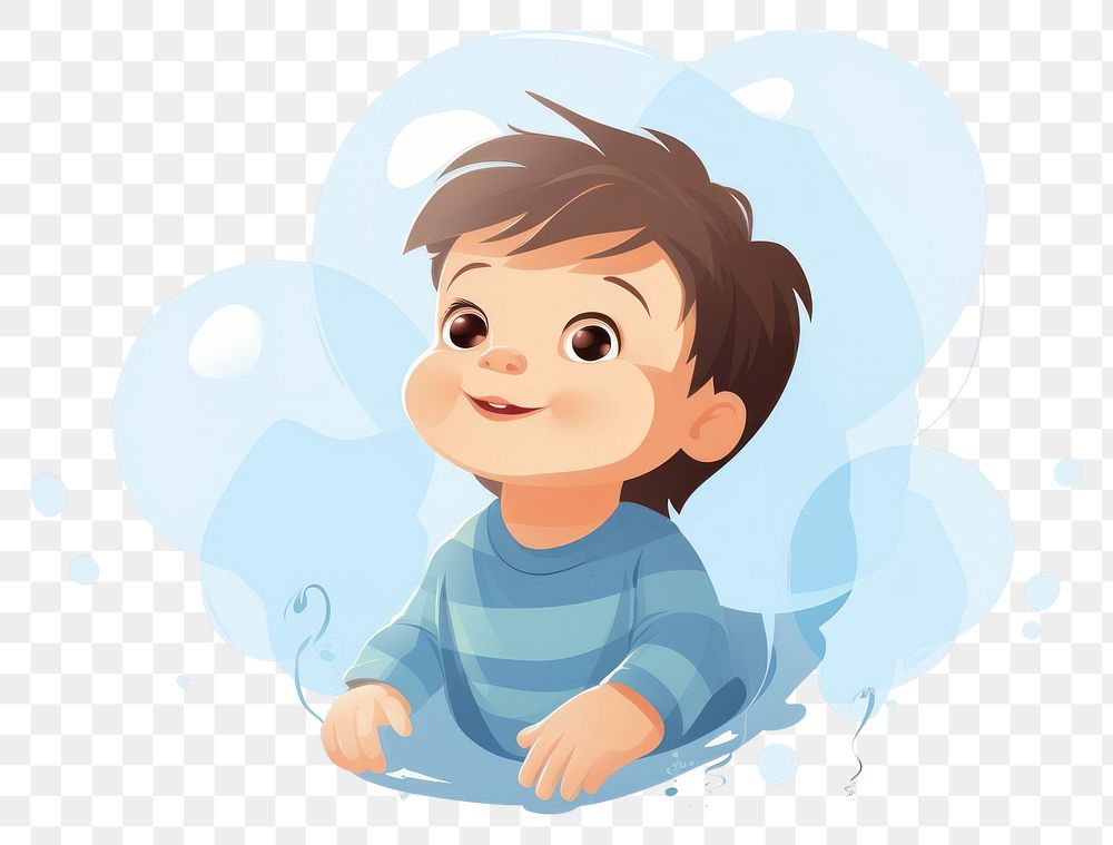 PNG Baby portrait cartoon child. AI generated Image by rawpixel.