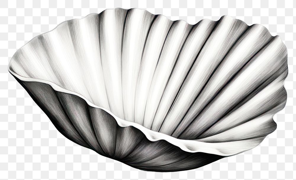 PNG Shell clam white background invertebrate. AI generated Image by rawpixel.