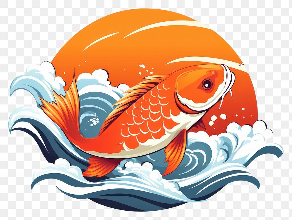 PNG Animal fish koi goldfish. AI generated Image by rawpixel.