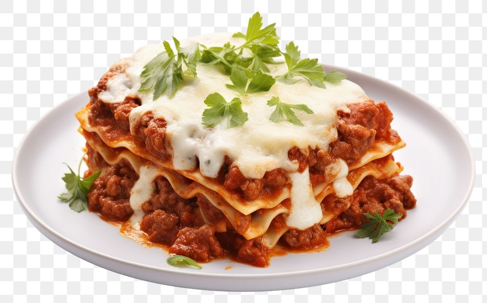 PNG Lasagna pasta plate food. 