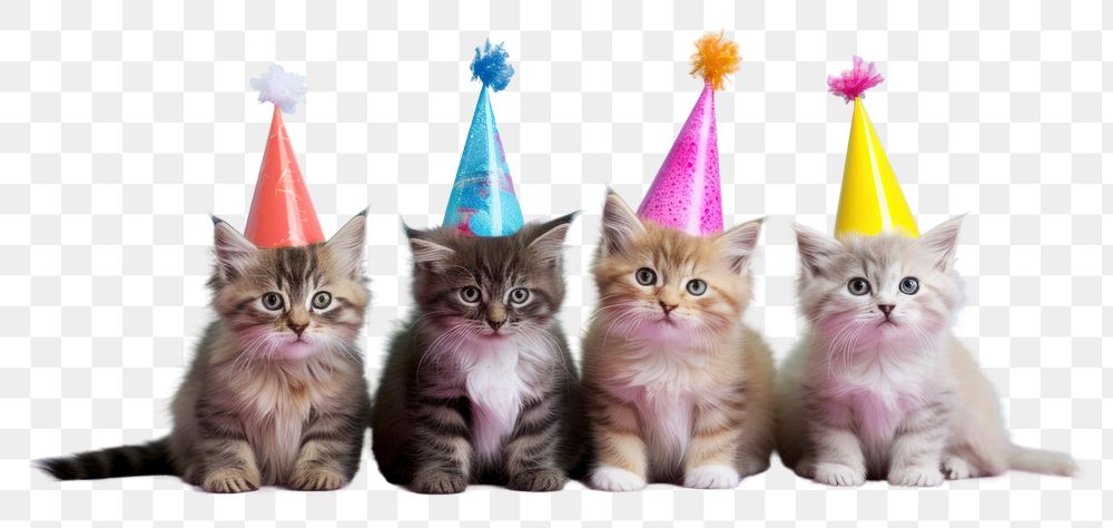 PNG Mammal animal kitten party. AI generated Image by rawpixel.
