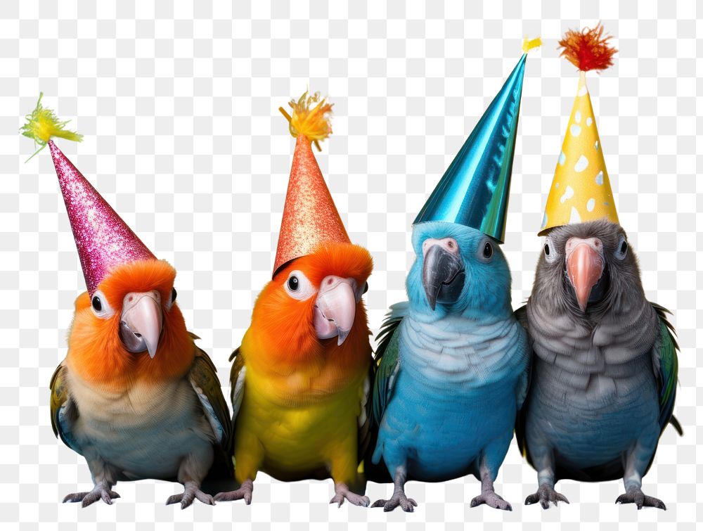 PNG Bird animal parrot party. AI generated Image by rawpixel.