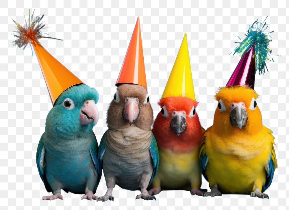 PNG Bird animal parrot party. AI generated Image by rawpixel.