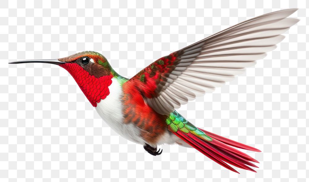 PNG Hummingbird animal beak white background. AI generated Image by rawpixel.