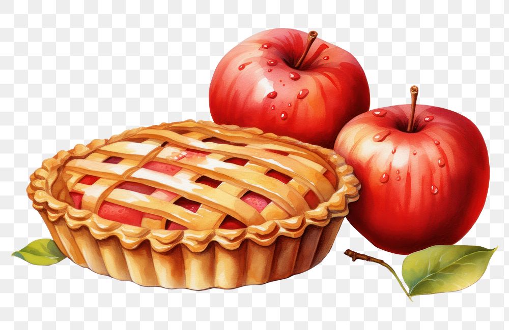 PNG  Dessert basket apple fruit. AI generated Image by rawpixel.