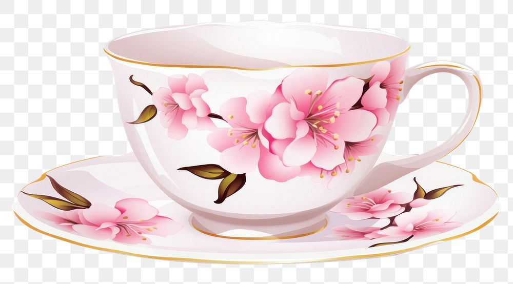 PNG  Saucer flower plant cup. AI generated Image by rawpixel.