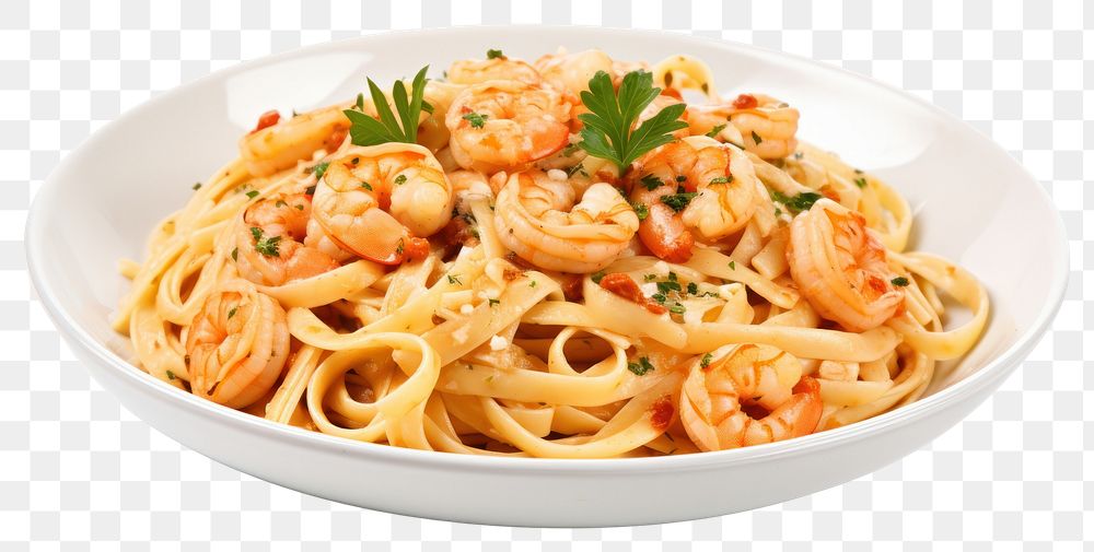 PNG Spaghetti seafood shrimp pasta. AI generated Image by rawpixel.