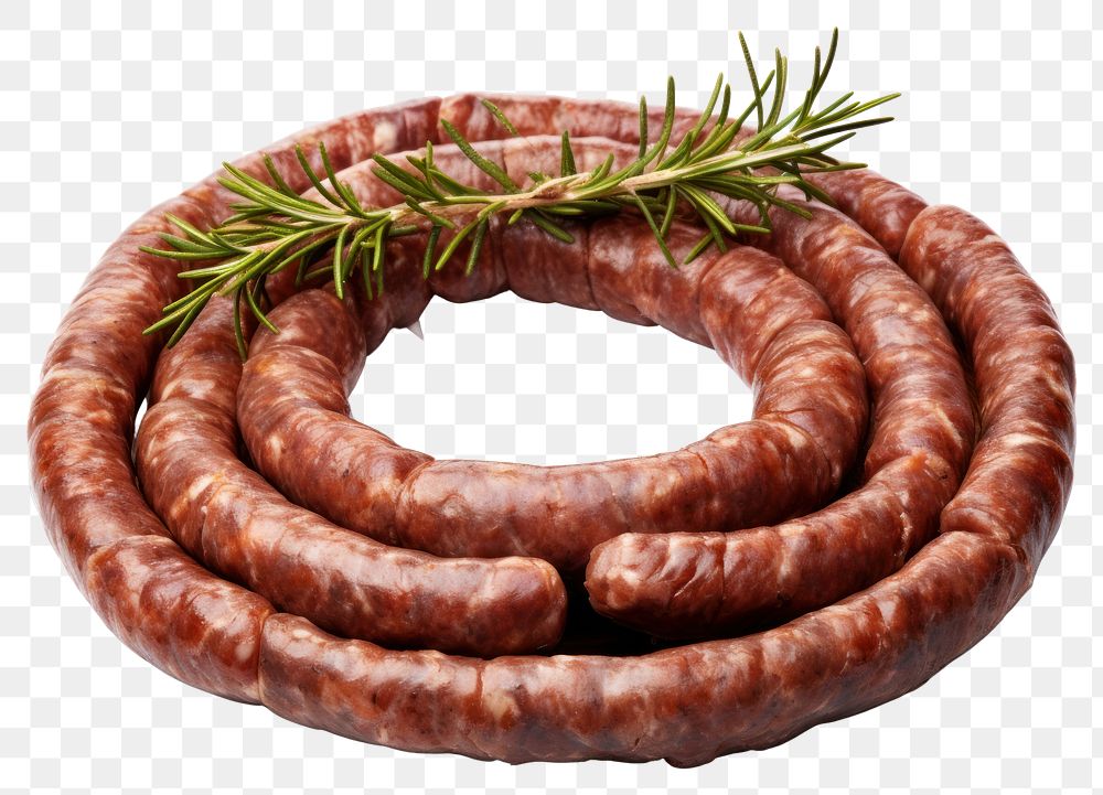 PNG Boerewors meat food pork. AI generated Image by rawpixel.